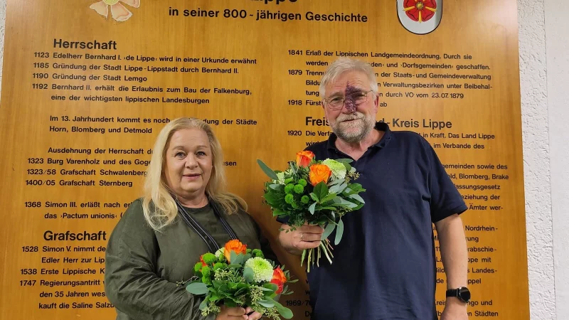 Sie werden gemeinsam die Kreistagsfraktion der Gr&uuml;nen in Lippe f&uuml;hren: Birgitt H&ouml;hn und J&uuml;rgen Hachmeister engagieren sich, nachdem Dr. Inga Loke sich aus der Parteif&uuml;hrung zur&uuml;ckgezogen hat. - &copy; B&uuml;ndnis 90/Die Gr&uuml;nen