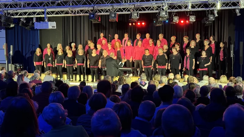 Unter der Leitung von Peter Stolle präsentierte sich der Chor "LIPs in motion" beim Jubiläumskonzert in Bestform. - © Sandra Castrup