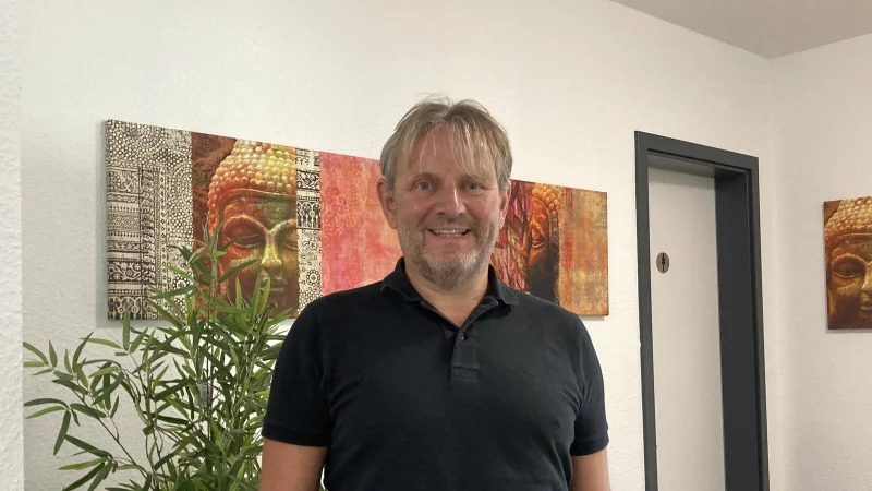 Dr. Jens Hofele, Gesch&auml;ftsf&uuml;hrer einer selbstgegr&uuml;ndeten Firma, w&uuml;rde als B&uuml;rgermeister ins Rathaus wechseln, sollte er gew&auml;hlt werden. - &copy; Cordula Gr&ouml;ne