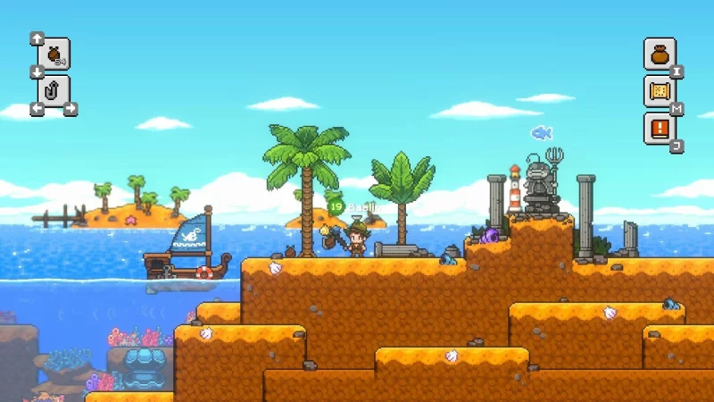 "Nice Day For Fishing": Die Angelrute in der einen, die Abenteuerlust in der anderen Hand, so gehen wir ins Spiel. - © Team 17