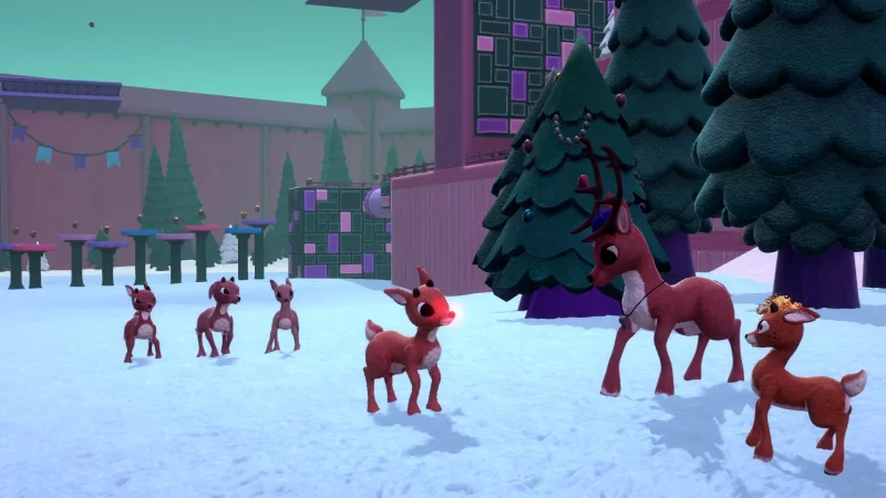 Rudolph und seine Freunde erkunden die winterliche Welt voller Abenteuer und festlicher Herausforderungen. - &copy; Headless Chicken Games