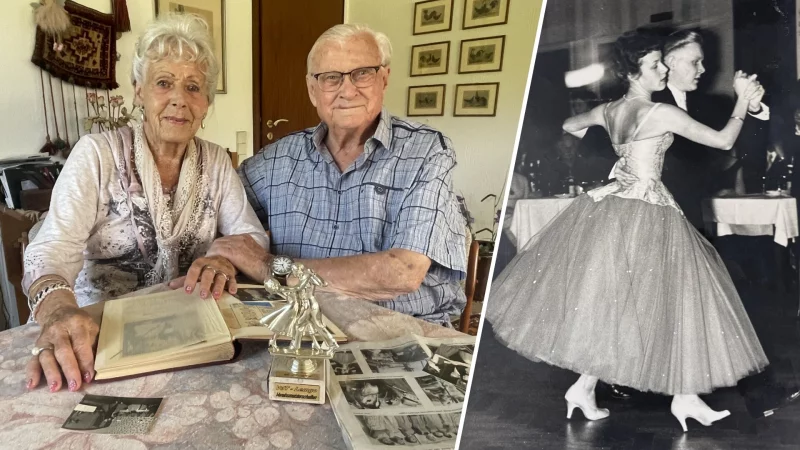 Das 65 Jahre alte Foto entdeckten Ursula und Kurt Bergmeier aus Heiligenkirchen in der LZ. &Uuml;ber ihre Zeit als Turniert&auml;nzer wissen sie viel zu berichten. - &copy; Silke Buhrmester/LZ-Archiv