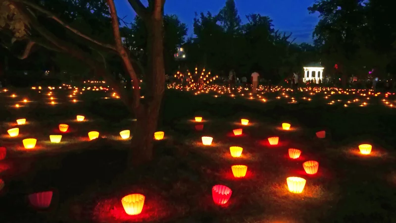 Das Lichtermeer hat LZ-Leser Martin D&uuml;sterberg im Kurpark per Foto eingefangen. - &copy; Martin D&uuml;sterberg