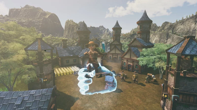 Die g&ouml;ttliche Hand in "Fata Deum" kann alles, auch Sterbliche herumtragen. - &copy; 42 Bits Entertainment