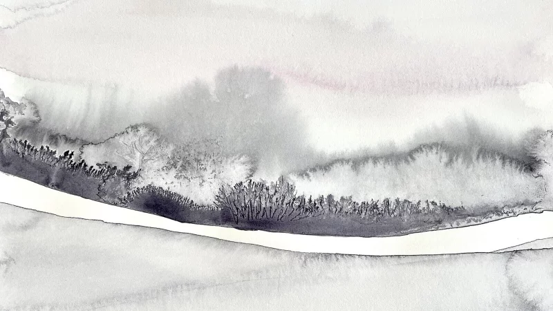 "Wintermorgen" von Gesa Reuter. Hier aus Formatgr&uuml;nden beschnitten. - &copy; Gesa Reuter