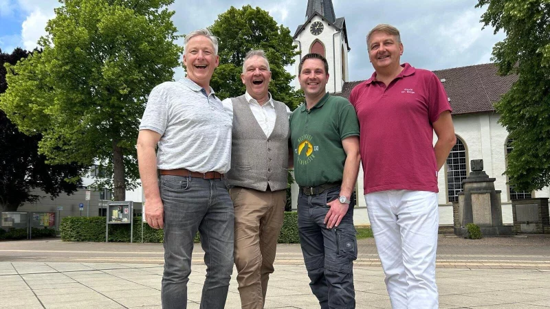 Wollen sich f&uuml;r die Interessen der Leopoldsh&ouml;her B&uuml;rger einsetzen: Matthias Bock (v.l.), Ulrich Meier zu Evenhausen, Sven Meier zu Evenhausen, Martin Betge. Foto: Anna-Lena Hinder - &copy; Anna-Lena Hinder