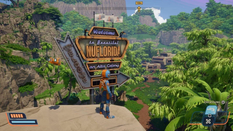 Entdecken Sie die Geheimnisse von Nuflorida in „Revenge of the Savage Planet“ – ein Abenteuer voller skurriler Kreaturen und lustiger Herausforderungen. - © Raccoon Logic