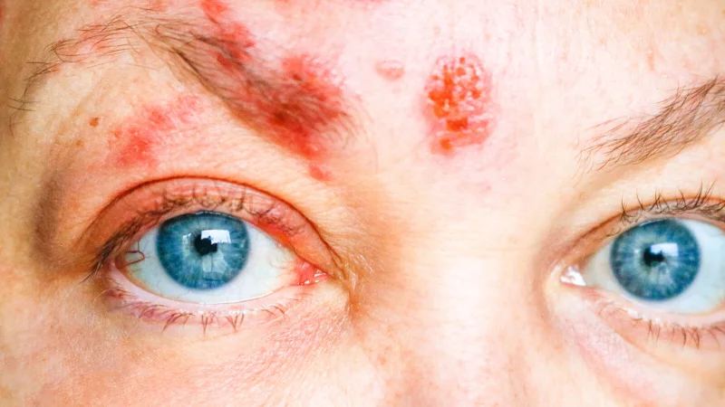 Herpes zoster am Kopf und im speziellen im Gesicht sollte sofort behandelt werden. Eine Lipperin erkrankte im April 2024 – und kämpft weiterhin mit Spätfolgen - © lganz - stock.adobe.com