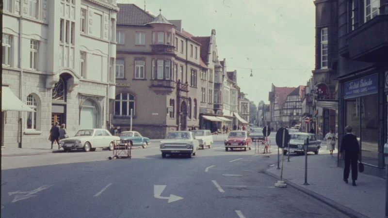8. Freie Fahrt quer durch die Stadt – hier an der Steege, 1968. - © Sammlung Stefan Wiesekopsieker