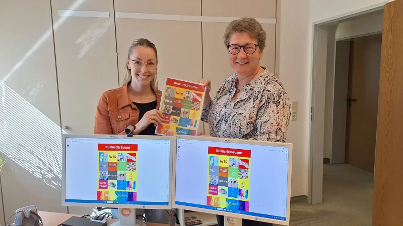 Projektleiterin Delia Riedel und Dr. A. Heinrike Heil, Geschäftsführerin Stiftung Standortsicherung, freuen sich auf den neuen Durchgang des Projekts „Kultur(t)räume“. - © Christina-Carolin Rempe