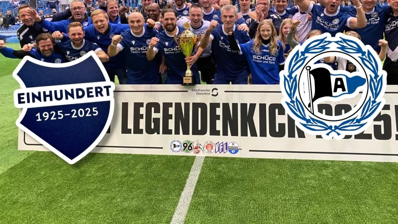 Die Alt-Arminen nehmen es am Freitagabend mit den Jerxer Fußball-Legenden auf. - © Fotomontage Jörg Hagemann