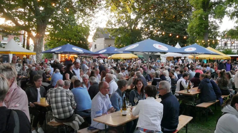 Fr&ouml;hliche Stimmung beim Abteigarten-Fest 2025. - &copy; Thomas Kr&uuml;gler