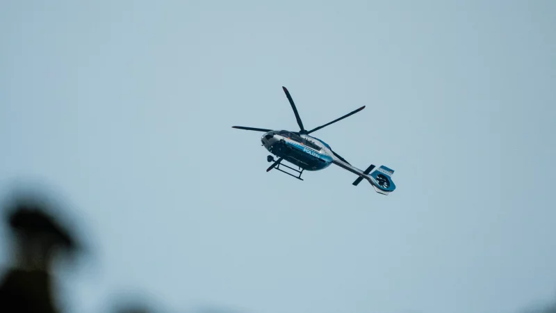 Auf der Suche nach der Seniorin kreiste auch ein Hubschrauber der Polizei über Werl-Aspe. - © Die Blaulichtfotografen