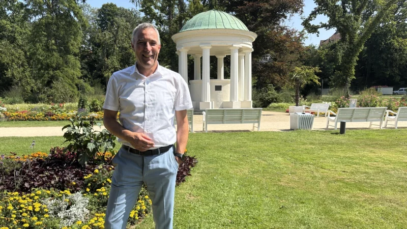 Im Kurpark f&uuml;hlt sich B&uuml;rgermeister Dirk Tolkemitt besonders wohl. Hier verbringt er auch die eine oder andere Mittagspause. - &copy; Thomas Reineke
