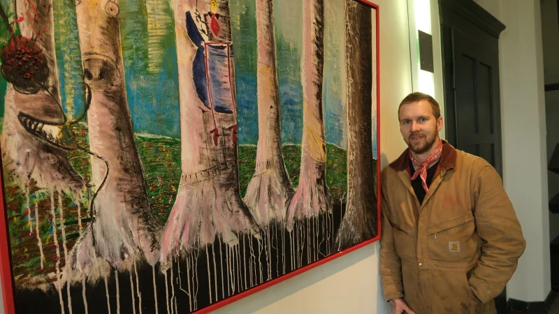 Nick Pyka stellt seine Arbeiten in der Dotti-Stiftung aus. - &copy; Sven Koch