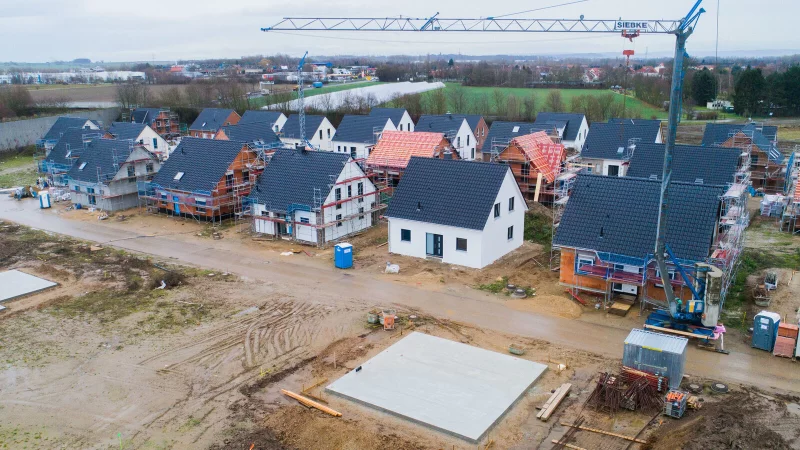 Ein Förderprogramm soll vor allem zwei Gruppen in NRW beim Erwerb von Eigentum unterstützen. - © dpa