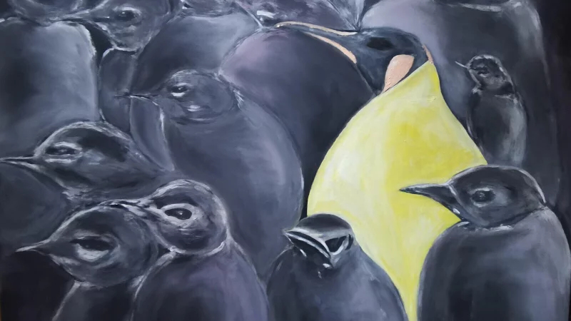 H-Punkt Schmidt: Demokratie – Stimme der Freiheit, Acryl auf Leinwand. - © H-Punkt Schmidt