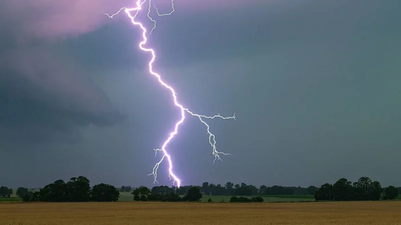Am Sonntagmorgen ziehen weitere Gewitter auf. - &copy; Patrick Pleul/dpa