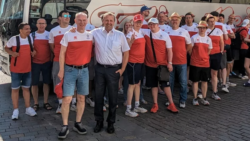 Eine Delegation aus Luxemburg besuchte im Juni 2023 Kalletal während des Projekts "#ZusammenInklusiv – Host Town Programm im Rahmen der Special Olympics World Games. - © Gemeinde Kalletal