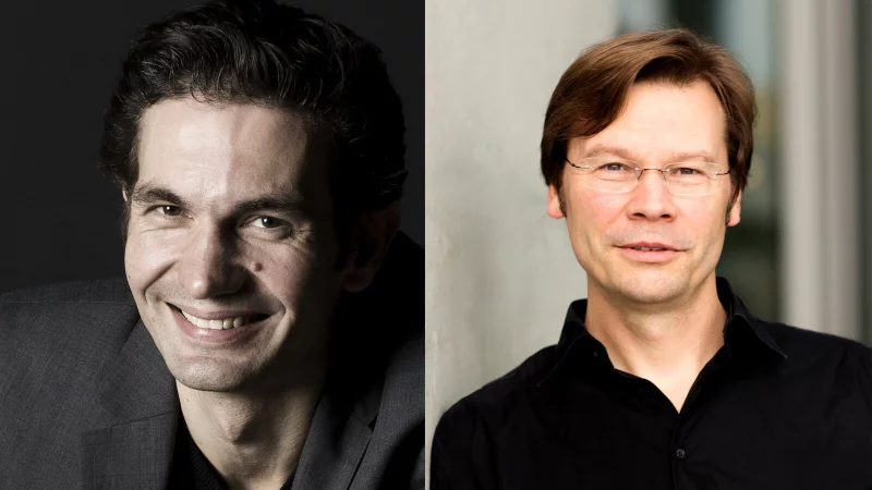 Gestalten das nächste Dozentenkonzert: Die Professoren Klemens Sander (links) und Manuel Lange. Horwitz/Ackermann - © Horwitz/Ackermann