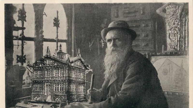 Karl Junker auf einer alten Postkarte, die Schätzungsweise um das Jahr 1905 entstanden ist. - © Junkerhaus