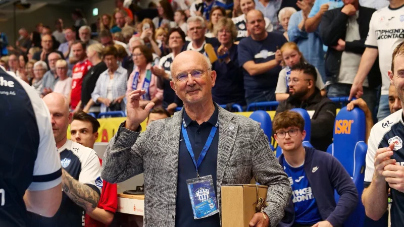 Herbert Vogel verabschiedet sich aus der ersten Reihe beim TBV Lemgo Lippe. - &copy; J&ouml;rg Hagemann