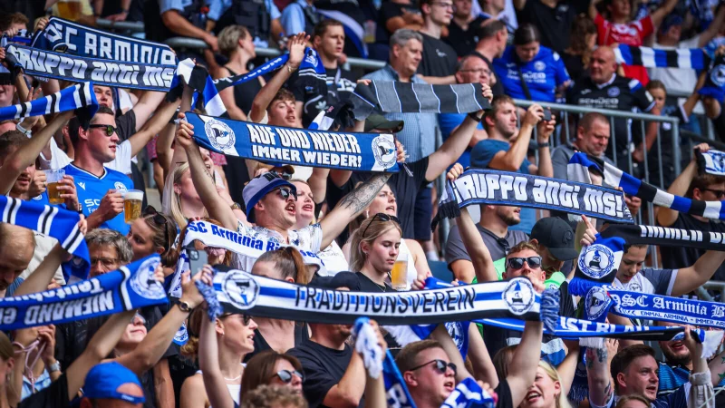 Arminia Bielefeld schlägt Preußen Münster am 2. Spieltag der 3. Liga mit 4:0. - © Sarah Jonek