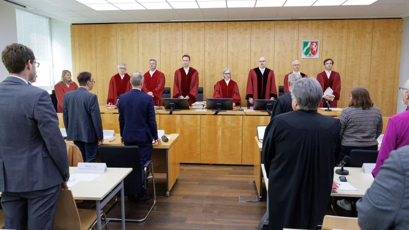 Der Verfassungsgerichtshof in M&uuml;nster hat &uuml;ber das Organstreitverfahren wegen der &Auml;nderung des Kommunalwahlgesetzes verhandelt. - &copy; Friso Gentsch/dpa