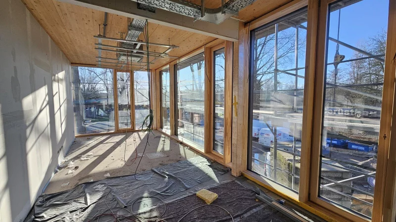 Die Stadthalle Sch&ouml;tmar soll in den n&auml;chsten Monaten fertig gestellt werden. Hier entsteht die k&uuml;nftige Fl&auml;che f&uuml;r die Coworking-B&uuml;ros. - &copy; Stadtwerke Bad Salzuflen