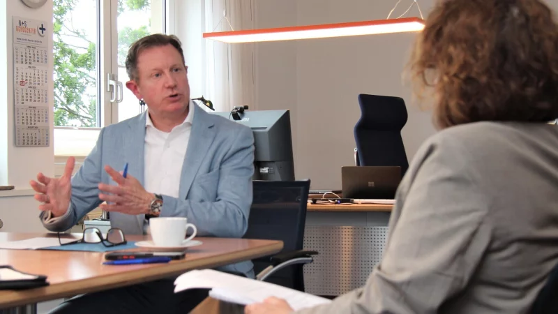 Dr. Niklas Cruse (51), Interimsgeschäftsführer des Klinikums Lippe, räumt im LZ-Interview ein, dass das Haus aus Fehlern der Vergangenehit lernen muss. - © Dirk Baldus