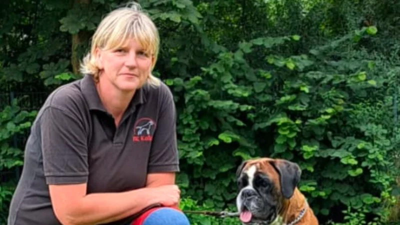 Vereinschefin Ines Sievering mit Tuula vom Fuchsort. - &copy; Boxer-Klub Kalletal