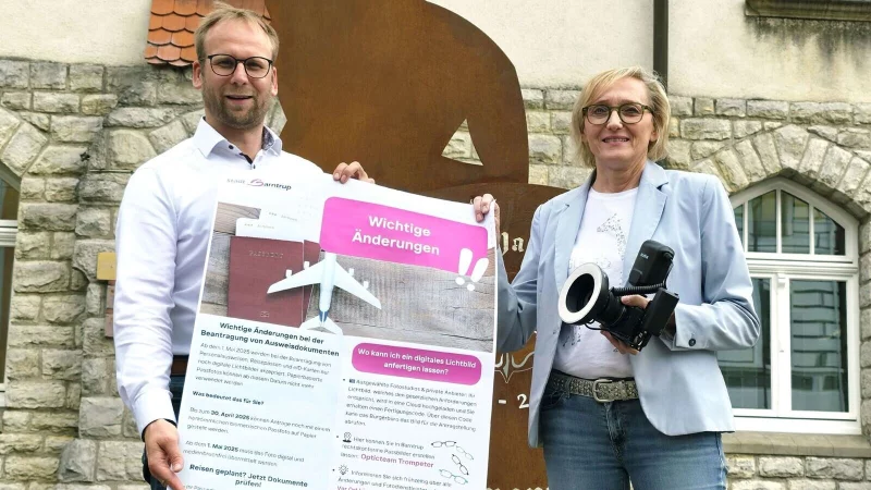 Die Stadt Barntrup hat sich bewusst gegen die Anschaffung eines eigenen Fototerminals im B&uuml;rgerb&uuml;ro entschieden, um keine Konkurrenz zum &ouml;rtlichen Handel zu schaffen. - &copy; Stadt Barntrup