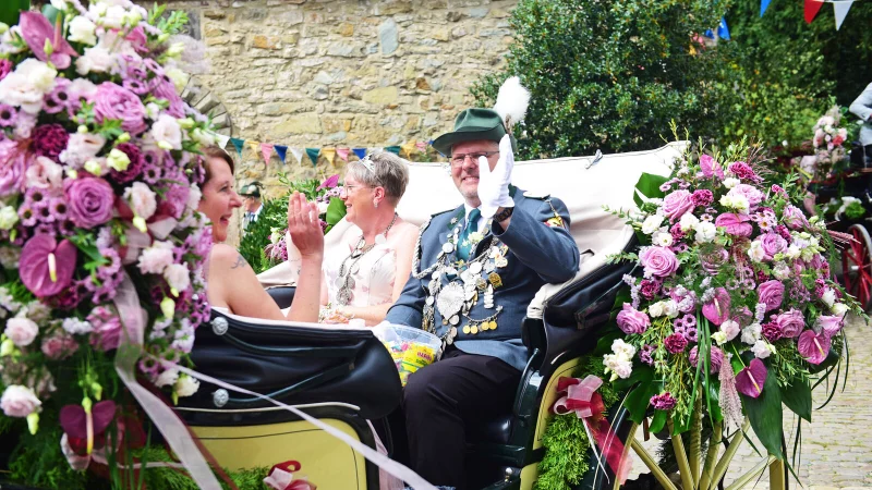 Das amtierende K&ouml;nigspaar Sascha und Patricia Sch&ouml;nhoff. - &copy; Nicole Ellerbrake