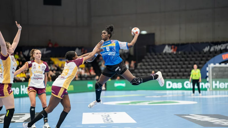 Blombergs Laetitia Quist war im Spiel gegen Dijon fünfmal erfolgreich. - © Timon Peters