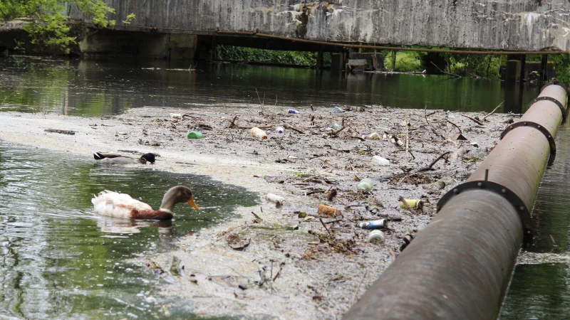 Immer wieder landet achtlos entsorgter M&uuml;ll auch in der Werre. - &copy; Archivfoto: Kirsten Fuhrmann
