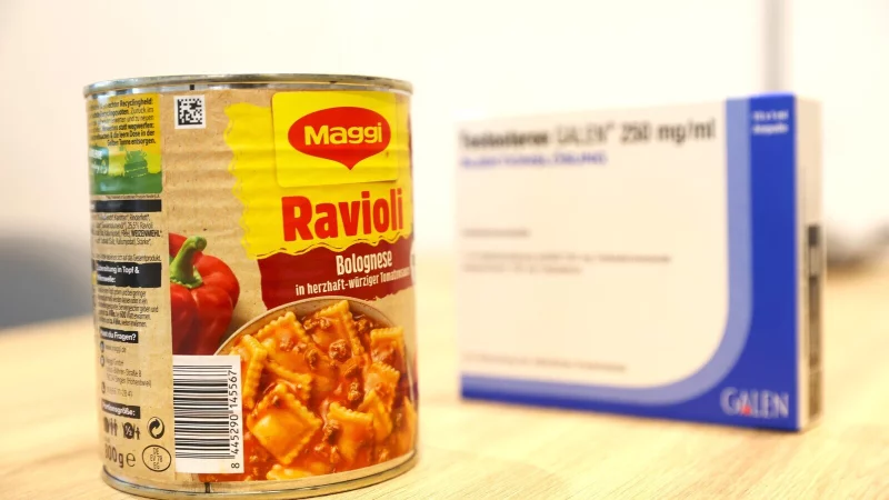 Kurios: In einer Raviolidose hat ein H&ouml;velhofer H&auml;ftling die Ampullen versteckt. - &copy; Rajkumar Mukherjee (Symbolfoto)