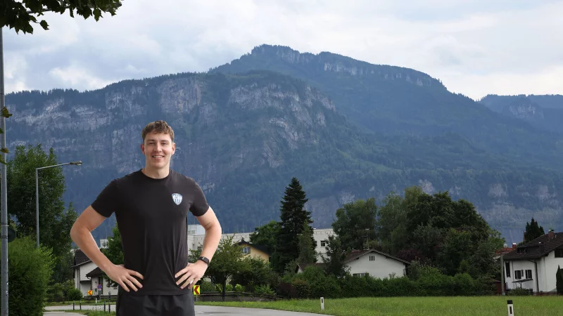 Joël Willecke weilt derzeit mit dem TBV im Trainingslager in Dornbirn. - © Paul Cohen