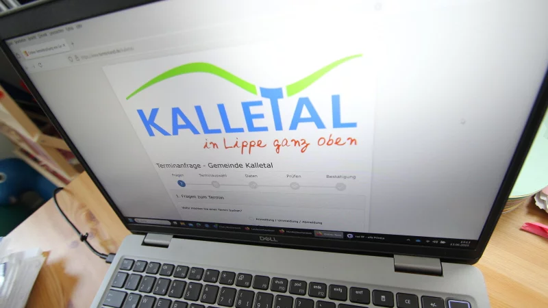 Ein Termin lässt sich bei der Gemeinde Kalletal online vereinbaren. - © Jens Rademacher