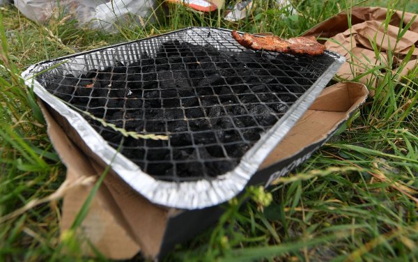 Der Absatz von Einweggrills hat stark zugenommen. (Archivbild) - © Hendrik Schmidt/dpa-Zentralbild/ZB