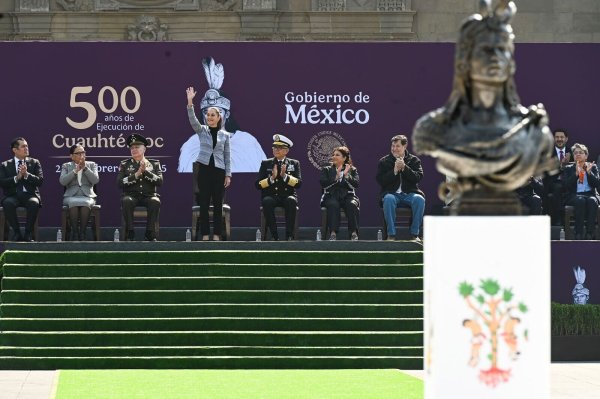 Mexiko hält den letzten Azteken-Herrscher für einen Helden gegen die Fremdherrschaft - nun hat das Land mit Donald Trump zu kämpfen. - © -/Presidencia De México/dpa