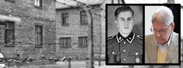 Der Angeklagte: Rund 70 Jahre liegen zwischen den beiden Fotos von Reinhold Hanning – als SS-Mann und als Angeklagter vor dem Detmolder Landgericht. - © Montage: Benjamin Möller/Fotos: Privat, Preuß