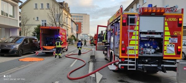 Einsatz in der Röntgenstraße. - © Feuerwehr Detmold
