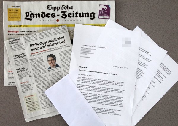 Sabine Petig von der FDP Dörentrup hat einen offenen Brief an den Landesvorsitzenden Christian Lindner geschrieben und der LZ geschickt. - © Bernhard Preuss