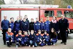 Hoffnungsvoller Nachwuchs: Die Jugendfeuerwehr der Löschgruppe Lothe hat sich beim Tag der offenen Tür den Besuchern präsentiert. - © Foto: Karabacak