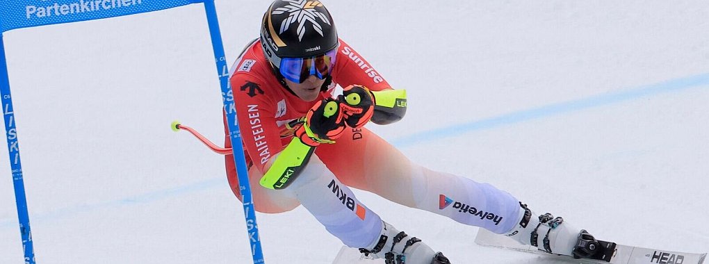 Die Schweizerin Lara Gut-Behrami feierte in Garmisch-Partenkirchen ihren ersten Saisonsieg. - © Giovanni Maria Pizzato/AP/dpa