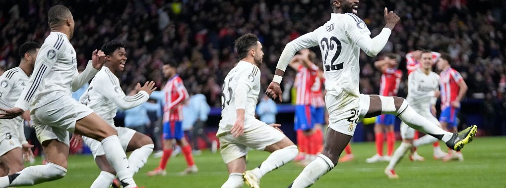 Einige Real-Stars provozierten mit ihren Gesten und ihrem Jubel die Atlético-Fans - und wurden nun bestraft. - © Bernat Armangue/AP/dpa
