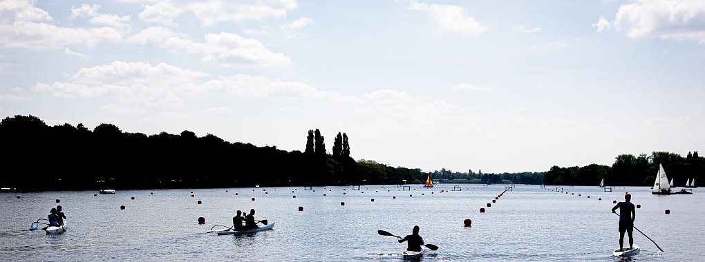 Auch auf dem Maschsee finden 2026 Wettbewerbe der Finals statt. - © Moritz Frankenberg/dpa