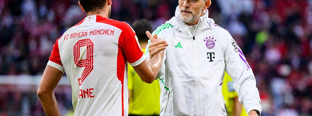 Englands Kapitän Harry Kane freut sich auf seinen früheren Bayern-Coach Thomas Tuchel als künftigen Nationaltrainer. - © Tom Weller/dpa