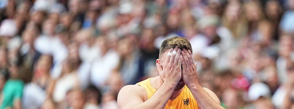 Henrik Janssen blieb ohne g&uuml;ltigen Versuch in der Diskus-Qualifikation - &copy; Michael Kappeler/dpa