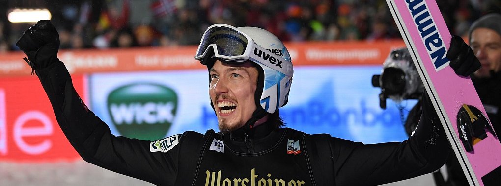 Der Norweger Johann Andre Forfang gewinnt in Willingen. - &copy; Swen Pf&ouml;rtner/dpa